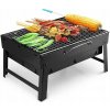 SKLADACÍ GRIL V KUFRÍKU S RÚČKOU TURISTICKÝ NA KEMPING BBQ PRENOSNÝ UHLÍKOVÝ SKLADACÍ GRIL V KUFRÍKU S RÚČKOU TURISTICKÝ NA KEMPING BBQ PRENOSNÝ UHLÍKOVÝ