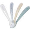 Prvé tréningové lyžičky First Age Silicone Spoons Pebble Cloud Blue Baltic Blue Clay Set Beaba zo silikónu na samostatné jedenie 4 kusy od 4 mes Prvé tréningové lyžičky First Age Silicone Spoons Pebble Cloud Blue Baltic Blue Clay Set Beaba zo silikónu na samostatné jedenie 4 kusy od 4 mes