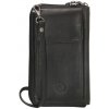 Hide - stitches paint rock black taška na telefón z pravej kože, crossbody 19 x 11,5 cm Hide - stitches paint rock black taška na telefón z pravej kože, crossbody 19 x 11,5 cm