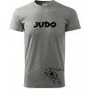 Judo nápis + postavy - Klasické pánske tričko vyššej gramáže - S ( Tmavosivý melír ) Judo nápis + postavy - Klasické pánske tričko vyššej gramáže - S ( Tmavosivý melír )