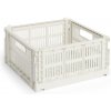 HAY Skladacia prepravka Colour Crate Medium Square Off-white HAY Skladacia prepravka Colour Crate Medium Square Off-white