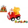 Teddies Auto stavebný plast 10-12cm na zotrvačník, mix druhov Teddies Auto stavebný plast 10-12cm na zotrvačník, mix druhov