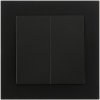 Dvojtlačidlový spínač pod omietku s podsvietením Malta 10A, 250V, WP-2M/S, matná čierna Dvojtlačidlový spínač pod omietku s podsvietením Malta 10A, 250V, WP-2M/S, matná čierna
