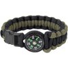 Rothco Survival Paracord s kompasom zelená/čierna