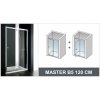 Aquatek otváracie sprchové dvere MASTER B5 120 cm číre sklo (Sprchové dvere Aquatek)