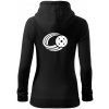 Florbal lopta - Mikina dámska trendy zipper s kapucňou - M ( Čierna ) Florbal lopta - Mikina dámska trendy zipper s kapucňou - M ( Čierna )
