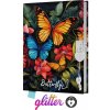 JUNIOR Pamätník čistý so zámkom Butterfly 14x18 cm, 80 listov