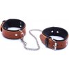 WHIPS Leather Ankle Cuffs for Her Cognac putá na členky s polstrovaním WHIPS Leather Ankle Cuffs for Her Cognac putá na členky s polstrovaním