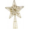 Decoled hviezda na špic stromu zlatá 18 × 30 cm