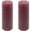 Bordó parafínová sviečka rustikálna 20 cm, 90 h, sada 2 ks Bordó parafínová sviečka rustikálna 20 cm, 90 h, sada 2 ks