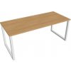 Hobis Pracovný stôl UNI O, 180x75,5x80 cm, dub/biela Hobis Pracovný stôl UNI O, 180x75,5x80 cm, dub/biela