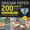 Origami Paper 200 sheets Japanese Hiroshige Prints 6.75 inch Origami Paper 200 sheets Japanese Hiroshige Prints 6.75 inch