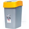 Plastikový kôš na odpadky Curver 25l sivý / žltý Plastikový kôš na odpadky Curver 25l sivý / žltý