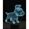 Beling 3D lampa, kreslený pes, 7 farebná OR8 Beling 3D lampa, kreslený pes, 7 farebná OR8