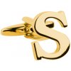Bubibubi manžetový gombík zlaté písmeno S Bubibubi manžetový gombík zlaté písmeno S