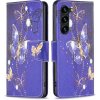 Puzdro na Samsung Galaxy S23 Plus Motýľ fialovej Puzdro na Samsung Galaxy S23 Plus Motýľ fialovej