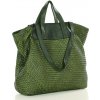 Mazzini Marco Zelená pletená shopper kabelka