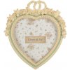 Clayre & Eef Béžovo-zelený fotorámik srdca s ružičkami M - 16*3*23 cm / 13*18 cm - Clayre & Eef Clayre & Eef Béžovo-zelený fotorámik srdca s ružičkami M - 16*3*23 cm / 13*18 cm - Clayre & Eef