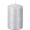 Vianočná sviečka Taurus valec Ø6x9 cm strieborná Vianočná sviečka Taurus valec Ø6x9 cm strieborná