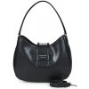 Emporio Armani Tašky cez rameno HOBO M PLAIN LEATHER Čierna Emporio Armani Tašky cez rameno HOBO M PLAIN LEATHER Čierna