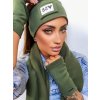 Teplákový VSB set šál + čelenka + rukavice olivová, VEĽKOSŤ NOVÉ UNI Teplákový VSB set šál + čelenka + rukavice olivová, VEĽKOSŤ NOVÉ UNI