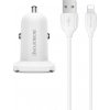 Autonabíjačka Borofone BZ12 2XUSB 2,4A + Lightning kábel biela farba Autonabíjačka Borofone BZ12 2XUSB 2,4A + Lightning kábel biela farba