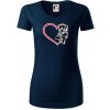 Nemecký ovčiak v srdci - Dámske tričko z organickej bavlny Origin (GOTS) - XL ( Tmavomodrá (takmer čierna) ) Nemecký ovčiak v srdci - Dámske tričko z organickej bavlny Origin (GOTS) - XL ( Tmavomodrá (takmer čierna) )