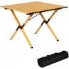 MultiGarden XLP130-12-2 Skladací kempingový stôl 60 x 60 cm s taškou, žltý