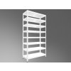 Kovový regál do technickej miestnosti Biedrax 40 x 100 x 270 cm, biely - 8 políc kovových Kovový regál do technickej miestnosti Biedrax 40 x 100 x 270 cm, biely - 8 políc kovových