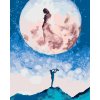 ZUTY Maľovanie podľa čísel MLADÍK DODÁVA HUDBOU BOHYNI NA MESIACI SVOJU NÁKLONNOSŤ Rámovanie vypnuté plátno na rám Rozmer 80 x 100 cm