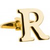 Bubibubi Manžetový gombík zlaté písmeno R Bubibubi Manžetový gombík zlaté písmeno R