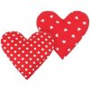Bellatex Tvarovaný vankúš Srdce  červená 18x20 2ks