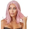 Cottelli Collection Cottelli Wig Bob Pink, ružová parochňa s rovnými vlasmi 30 cm