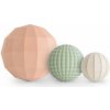 MUSHIE Silikónové senzorické guličky Nesting Spheres Blush