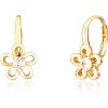 Pozlátené strieborné náušnice so zirkónom kvetinky JVD SVLE0554SH2GO00 Pozlátené strieborné náušnice so zirkónom kvetinky JVD SVLE0554SH2GO00
