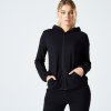 Domyos dámska mikina 100 na fitness so zipsom čierna