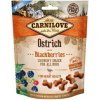 Carnilove Dog bezobilné mäsové maškrty pre psy všetkých plemien s pštrosím mäsom a černicami 200g Carnilove Dog bezobilné mäsové maškrty pre psy všetkých plemien s pštrosím mäsom a černicami 200g