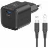 Swissten sieťový adaptér GaN 1× USB-C 35 W Power Delivery + dátový kábel USB-C/Lightning 1,2 m čierny 22070250 Swissten sieťový adaptér GaN 1× USB-C 35 W Power Delivery + dátový kábel USB-C/Lightning 1,2 m čierny 22070250