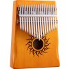 Hluru-Huashu Kalimba Posvätné slnko 17-kláves Topoľ žltá C DUR Hluru-Huashu Kalimba Posvätné slnko 17-kláves Topoľ žltá C DUR