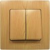 MAKEL Dvojitý striedavý vypínač č. 5B Lilium Kare svetlé drevo 23394 MAKEL Dvojitý striedavý vypínač č. 5B Lilium Kare svetlé drevo 23394
