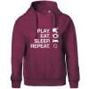 Stolný tenis - eat sleep - Oversized mikina dámská Moon - kratšia + širšia - 2XL ( Fuchsiová ) Stolný tenis - eat sleep - Oversized mikina dámská Moon - kratšia + širšia - 2XL ( Fuchsiová )
