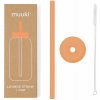 Silikónová slamka s čistiacou kefkou/s viečkom Tropical Papaya – Muuki Silikónová slamka s čistiacou kefkou/s viečkom Tropical Papaya – Muuki