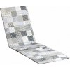 BELLATEX Lehátko plážové - polstr 4223/241 55 × 195 cm patchwork šedý BELLATEX Lehátko plážové - polstr 4223/241 55 × 195 cm patchwork šedý