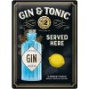 Plechová ceduľa Gin & Tonic, 30 x 40 cm Plechová ceduľa Gin & Tonic, 30 x 40 cm
