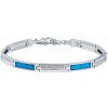Silvego Strieborný náramok Joanna so syntetickým modrým opálom a čírymi Brilliance Zirconia - 5 mm KRM06800BB Silvego Strieborný náramok Joanna so syntetickým modrým opálom a čírymi Brilliance Zirconia - 5 mm KRM06800BB