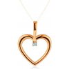 Prívesok srdce SAVICKI: dvojfarebné zlato, diamant - B-Z-Z0767-00057-585-Z Prívesok srdce SAVICKI: dvojfarebné zlato, diamant - B-Z-Z0767-00057-585-Z