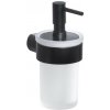 Gedy - PIRENEI závesný dávkovač mydla 110 ml, mliečne sklo, čierny mat PI8114 Gedy - PIRENEI závesný dávkovač mydla 110 ml, mliečne sklo, čierny mat PI8114