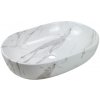 INVENA - Umývadlo na dosku KORFU, 60 cm, oval, efekt bieleho lesklého mramoru CE-34-701-C INVENA - Umývadlo na dosku KORFU, 60 cm, oval, efekt bieleho lesklého mramoru CE-34-701-C
