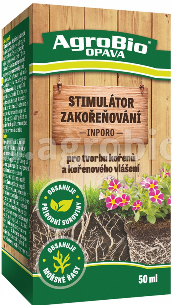 AgroBio Stimulátor zakoreňovanie Inporo pre tvorbu koreňov a koreňového vlášení 100 ml