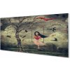 Obraz plexi Strom vtáky mraky dievča rocková 100x50 cm Obraz plexi Strom vtáky mraky dievča rocková 100x50 cm